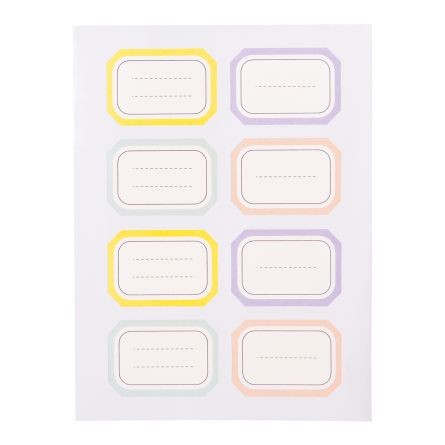 Etichete scolare autoadezive, 2.2x3.3 cm, set 48 bucati diverse culori - imagine 7
